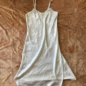 White Silk Slip Dress